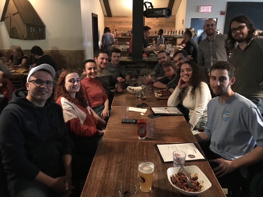 MEDomicsLab team celebrating Alexandre Ayotte's thesis defense